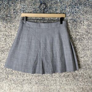 Sunday Best Pleated Skirt Womens Size 10 Gray Wool Blend Mini Schoolgirl Preppy
